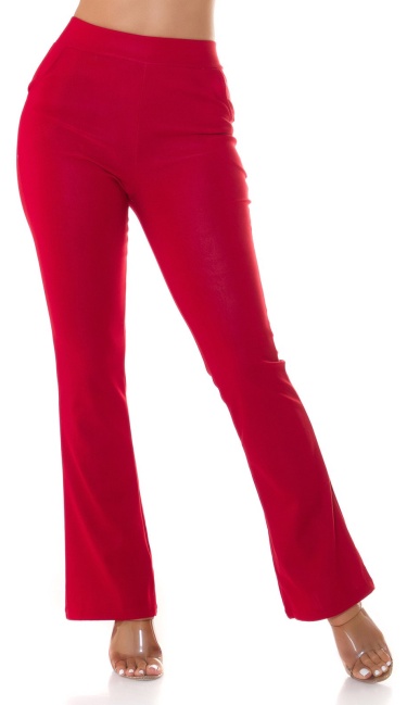 Must-Have Basic Highwaist flared pants Red